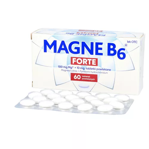 Magne B6 Forte 100 mg + 10 mg, 60 tabletek powlekanych