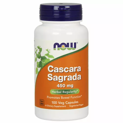NOW FOODS, Cascara Sagrada 450 mg, 100 kapsułek
