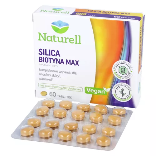 Naturell Silica Biotyna Max, 60 tabletek