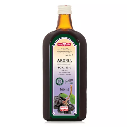 POLSKA RÓŻA - 100% sok z aronii, 500 ml