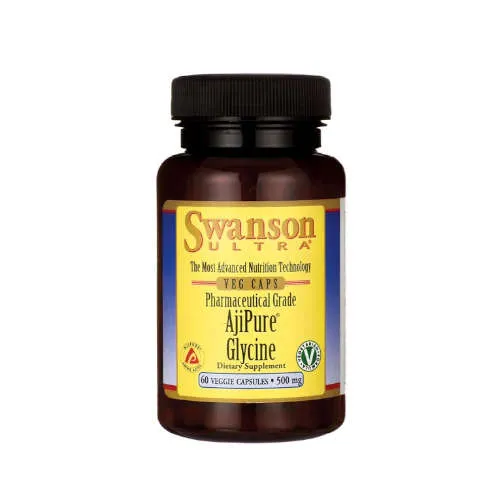 SWANSON AjiPure Glycine - L-glicyna 500 mg, kapsułki, 60 sztuk