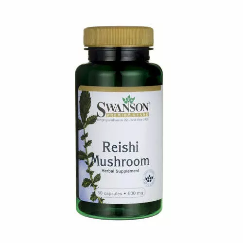 Swanson Reishi Mushroom 600 mg, 60 kapsułek