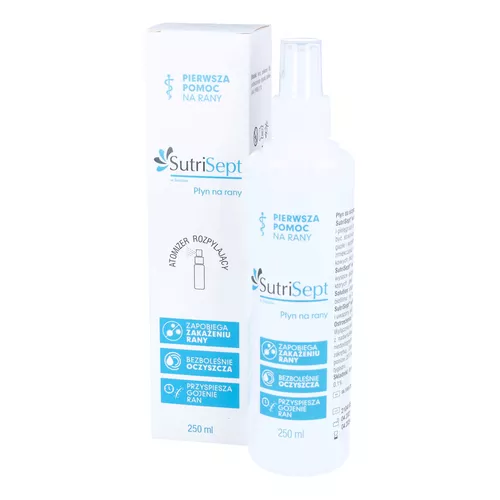 SutriSept - płyn do oczyszczania ran i oparzeń w sprayu, 250 ml