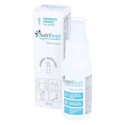 SutriSept - płyn do oczyszczania ran i oparzeń w sprayu, 50 ml