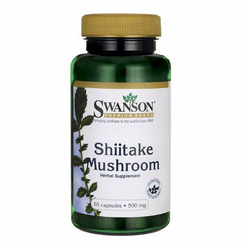 Swanson Shiitake Mushroom - grzybek shitake, kapsułki, 60 sztuk