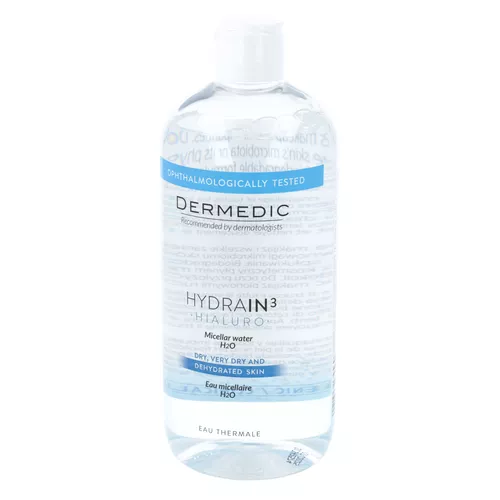 DERMEDIC HYDRAIN 3 HIALURO - płyn micelarny H2O, 500 ml