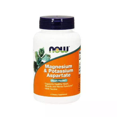 NOW FOODS Magnesium and Potassium Aspartate, 120 kapsułek