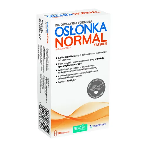 OSŁONKA NORMAL - probiotyk + prebiotyk, kapsułki, 10 sztuk