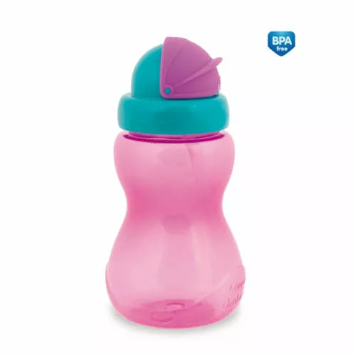 Canpol babies - bidon sportowy ze składaną rurką, 56/109 pink, kolor różowy, 1 sztuka