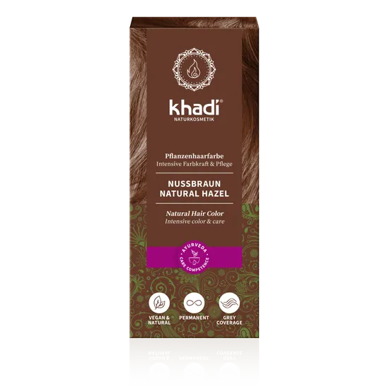 khadi natural hair color NUT BROWN - henna orzechowy brąz, 100 g