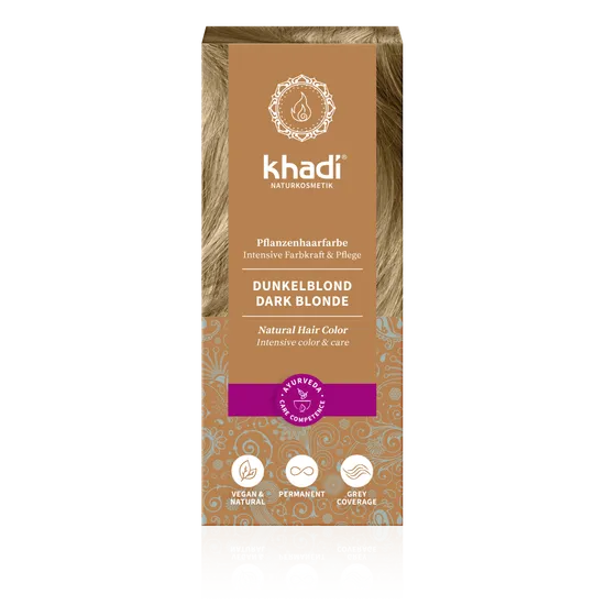 khadi natural hair color DARK BLONDE - henna ciemny blond, 100 g