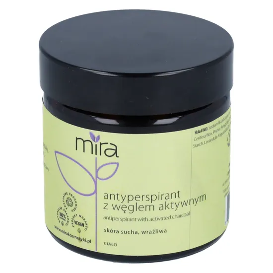mira - naturalny antyperspirant z węglem aktywnym, 50 g