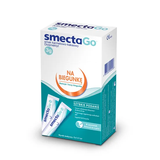 SmectaGo, zawiesina doustna o działaniu przeciwbiegunkowym, 8 saszetek