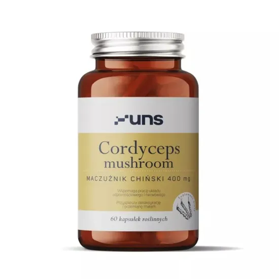 Uns Cordyceps mushroom (Maczużnik chiński) 400 mg, 60 kapsułek