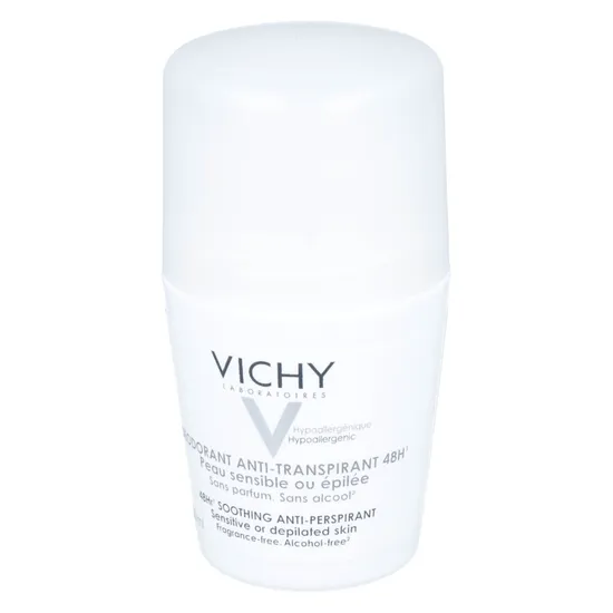 Vichy - Anti-transpirant, antyperspirant w kulce dla skóry wrażliwej lub depilowanej 48H, 50 ml