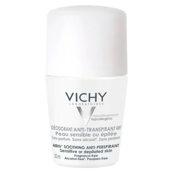 Vichy - Anti-transpirant, antyperspirant w kulce dla skóry wrażliwej lub depilowanej 48H, 50 ml