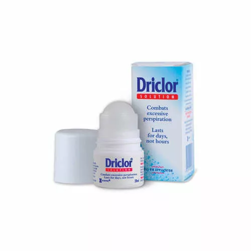 Driclor - antyperspirant, pod pachy, dłonie i stopy, 20 ml
