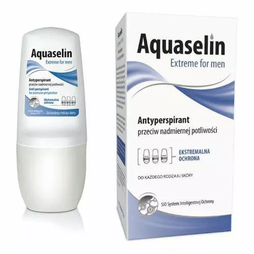 Aquaselin - Extreme for men - antyperspisant przeciw nadmiernej potliwości, 50 ml