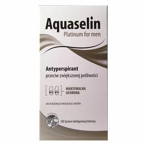 Aquaselin - Platinum for men - antyperspirant przeciw zwiększonej potliwości, 50 ml