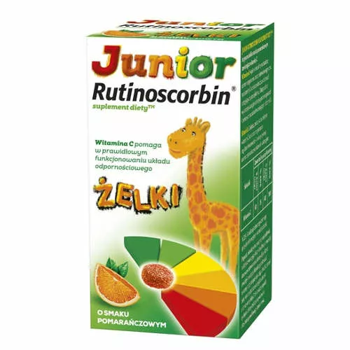 Rutinoscorbin Junior, smak pomarańczowy, 50 żelków