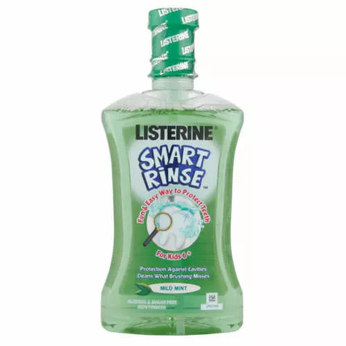 LISTERINE SMART RINSE Mild Mint - miętowy płyn do płukania jamy ustnej, 250 ml