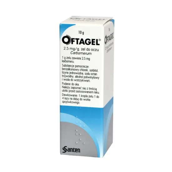 Oftagel 2,5 mg/g, żel do oczu, 10 g