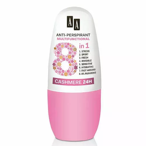 AA ANTI-PERSPIRANT MULTIFUNCTIONAL - antyperspirant, 8 in 1, Cashmere 24 h, 50 ml