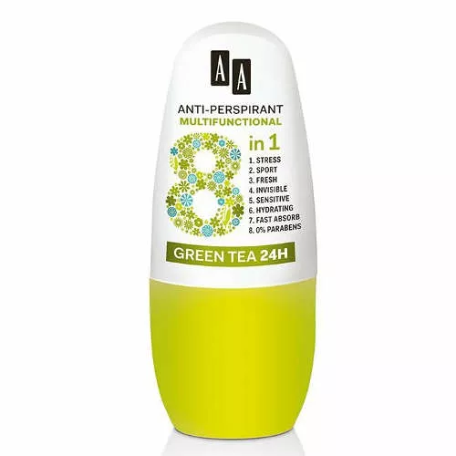 AA ANTI-PERSPIRANT MULTIFUNCTIONAL - antyperspirant, 8 in 1, Green Tea 24 h, 50 ml