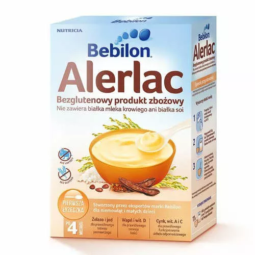 Bebilon - Alerlac bezglutenowy produkt zbożowy, proszek, 400 g