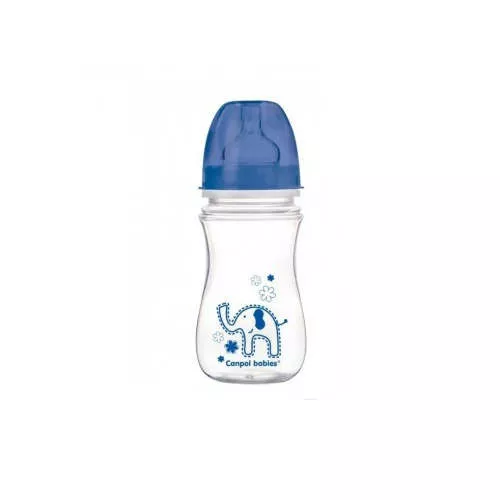 Canpol babies - butelka szerokootworowa antykolkowa EasyStart "Kolorowe zwierzęta", 35/206, 240 ml