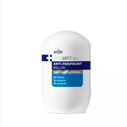 anida MEDISOFT MEN - antyperspirant roll-on, do skóry delikatnej i wrażliwej, 50 ml