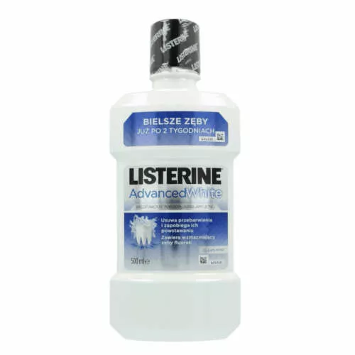 LISTERINE AdvancedWhite - wielofunkcyjny płyn do płukania jamy ustnej, 500 ml