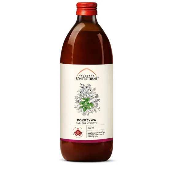 Produkty Bonifraterskie, sok z pokrzywy, 500 ml