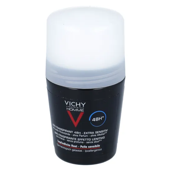 Vichy Homme - antyperspirant w kulce dla mężczyzn, 48 h, skóra wrażliwa, 50 ml